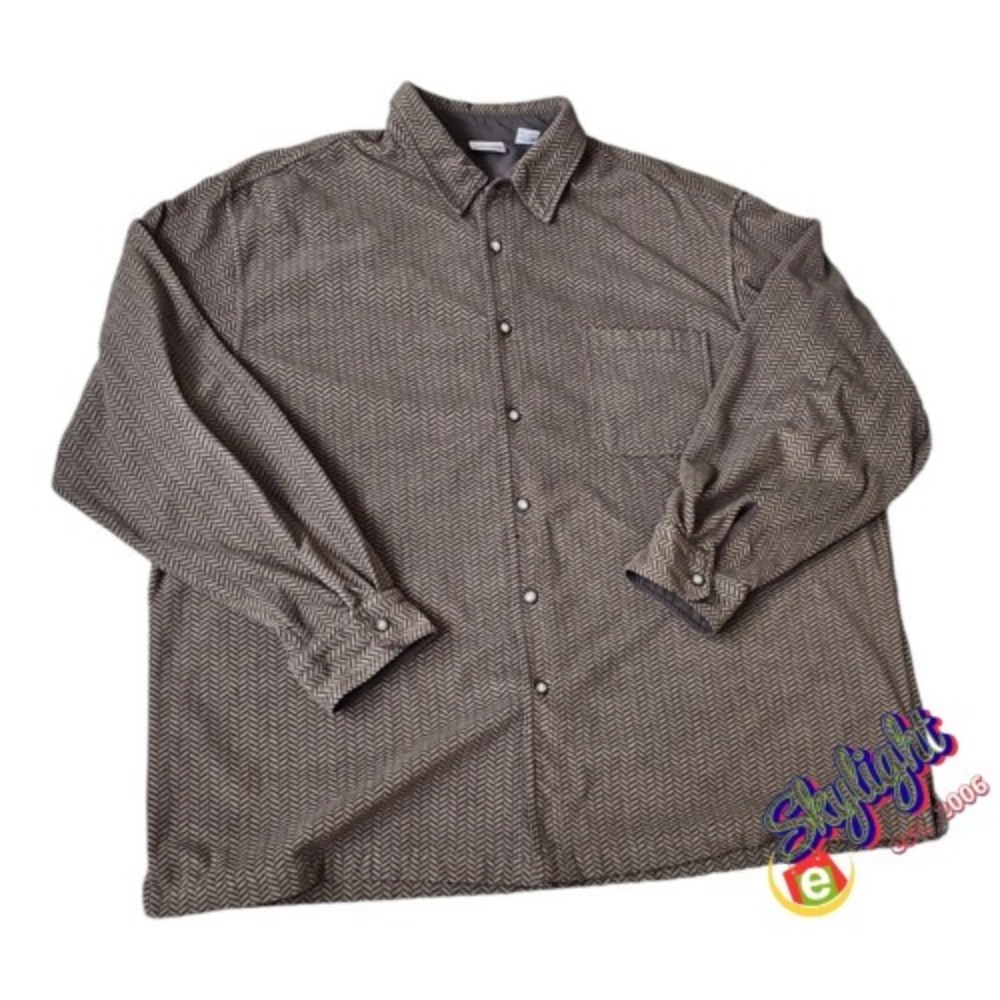 Fieldmaster Mens 90s Grunge Streetwear Green Black Fleece Shirt Jacket Size 2xl‎